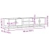 Mueble para TV madera de ingeniería roble Sonoma 180x35x41