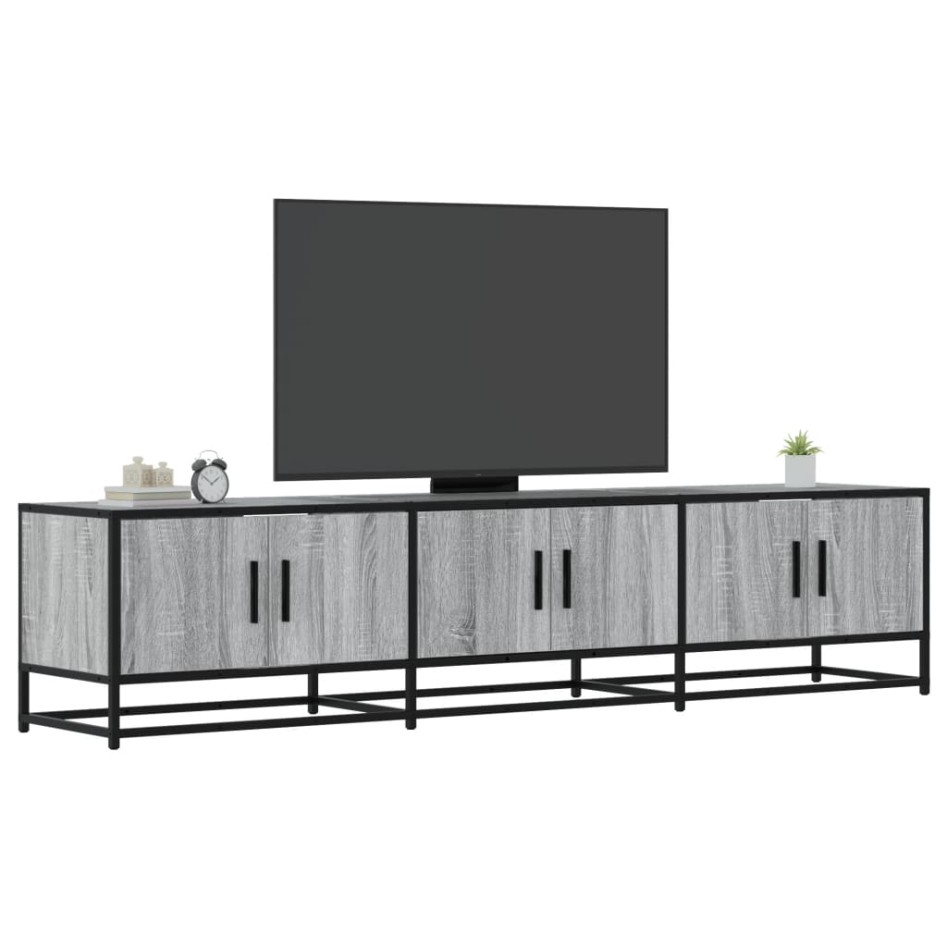 Mueble para TV madera de ingeniería gris Sonoma 180x35x41