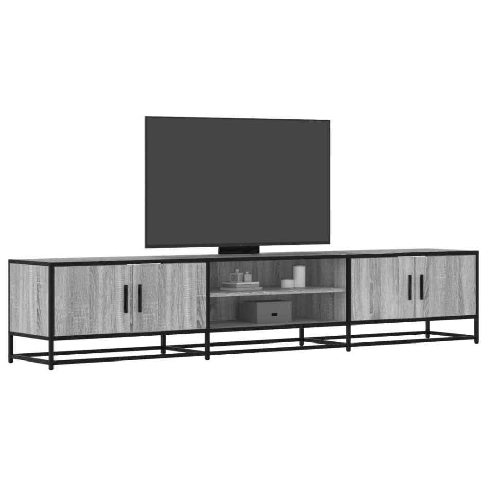 Mueble para TV madera de ingeniería gris Sonoma 210x35x41
