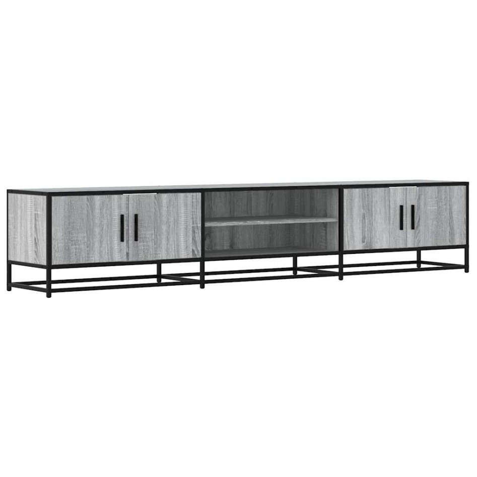 Mueble para TV madera de ingeniería gris Sonoma 210x35x41