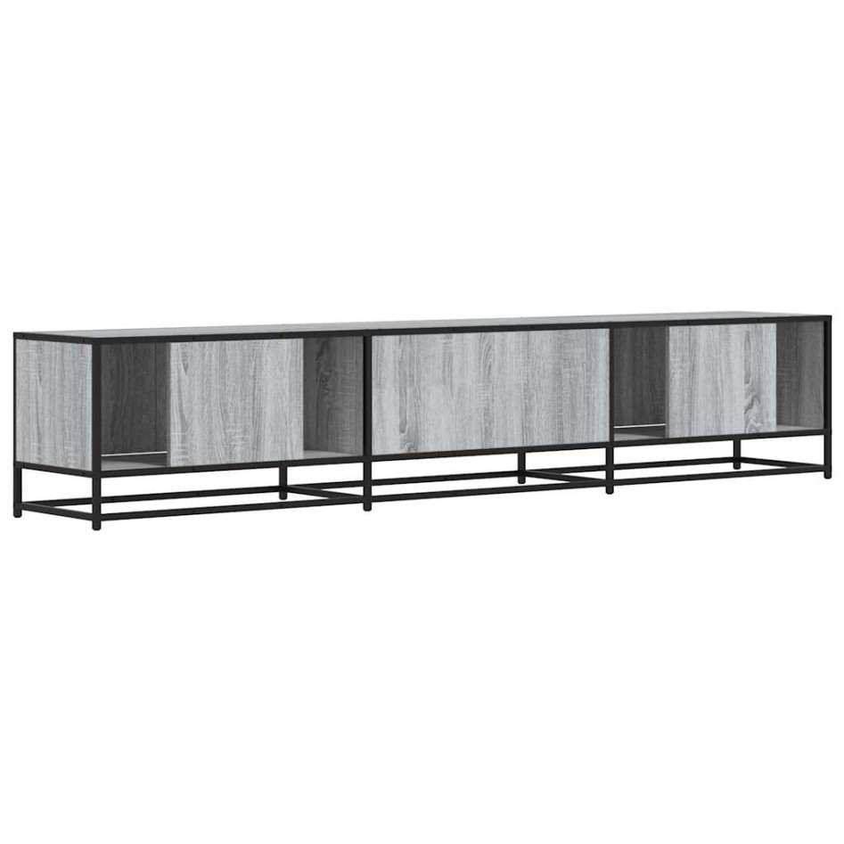 Mueble para TV madera de ingeniería gris Sonoma 210x35x41