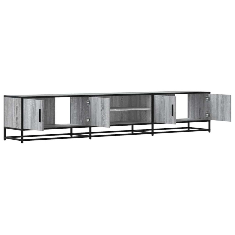 Mueble para TV madera de ingeniería gris Sonoma 210x35x41