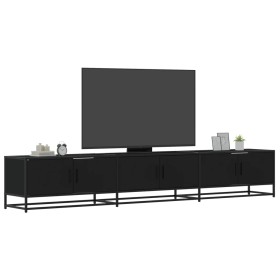 Mueble para TV madera de ingeniería negro 240x35x41