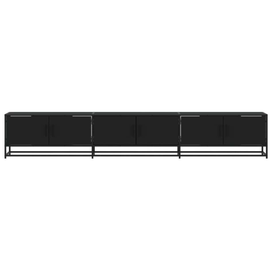 Mueble para TV madera de ingeniería negro 240x35x41