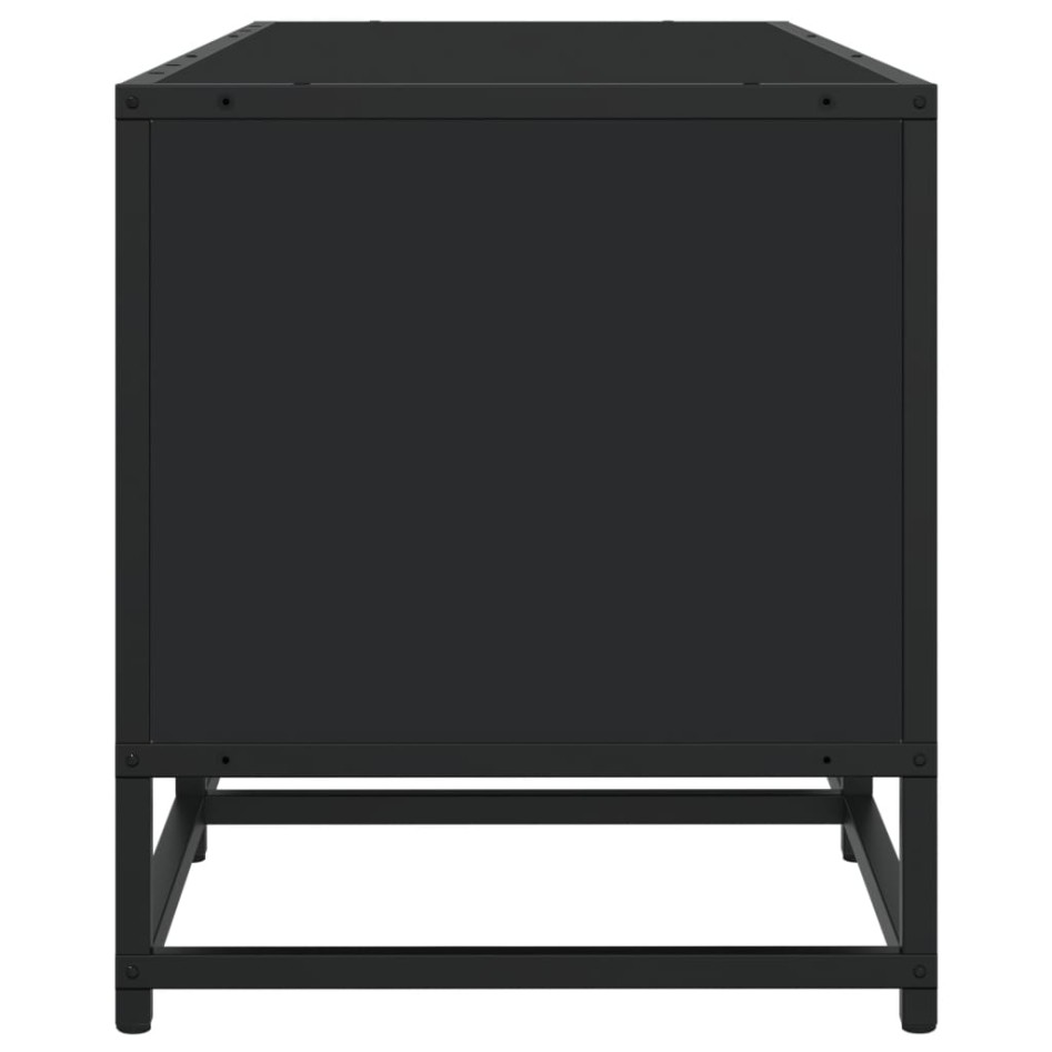 Mueble para TV madera de ingeniería negro 240x35x41