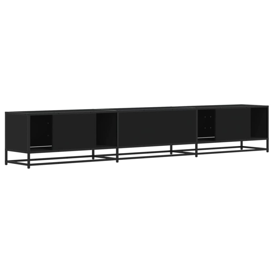 Mueble para TV madera de ingeniería negro 240x35x41