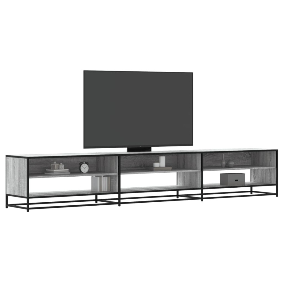 Mueble de TV madera de ingeniería gris Sonoma 270x40x46