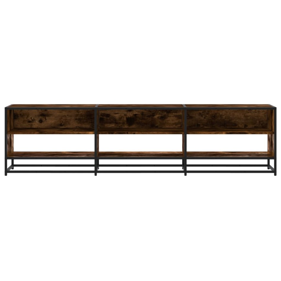 Mueble para TV madera de ingeniería roble ahumado 180x40x46