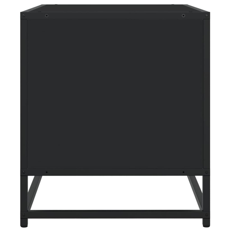 Mueble de TV madera de ingeniería negro 180x40x46
