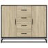 Aparador de madera de ingeniería roble Sonoma 92x35x76