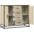 Aparador de madera de ingeniería roble Sonoma 92x35x76