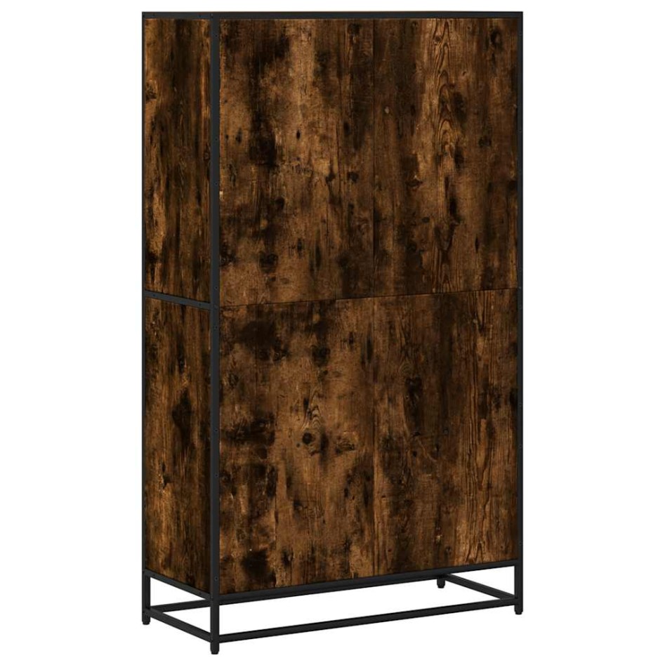 Estantería madera de ingeniería roble ahumado 80,5x35x139