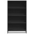 Estantería de madera de ingeniería negra 80,5x35x139