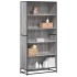 Estantería de madera de ingeniería gris Sonoma 80,5x35x170,5