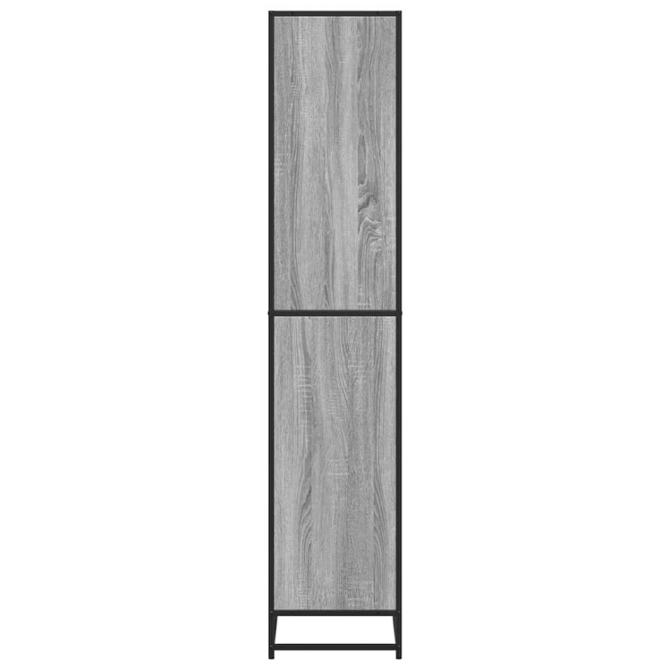 Estantería de madera de ingeniería gris Sonoma 80,5x35x170,5