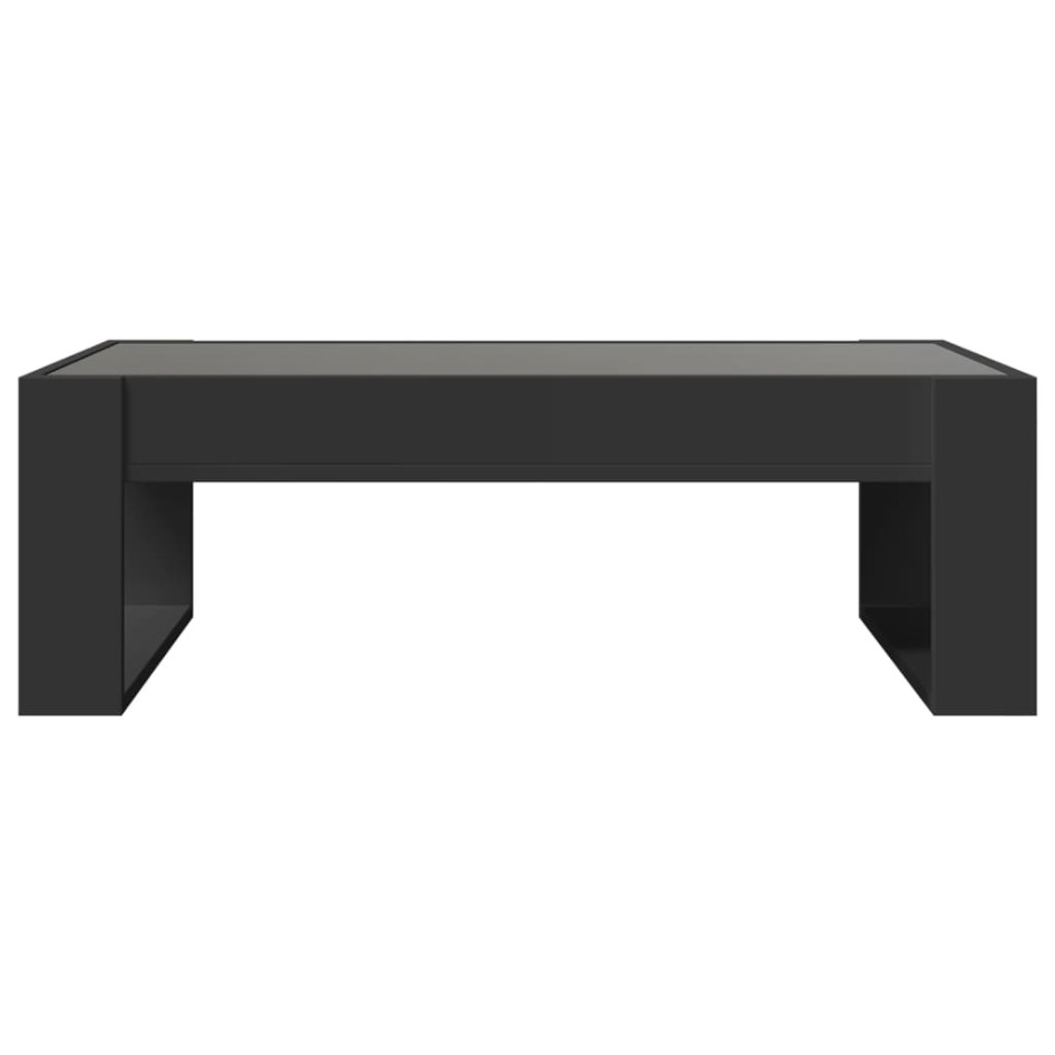 Mesa de centro con Infinity LED negro 90x53x30