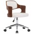 Silla comedor giratoria madera curvada cuero sintético
