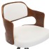 Silla comedor giratoria madera curvada cuero sintético
