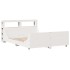 Estructura de cama sin colchón madera de pino blanca 140x190