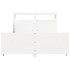 Estructura de cama sin colchón madera de pino blanca 140x190