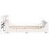 Estructura de cama sin colchón madera de pino blanca 140x190