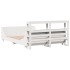 Estructura de cama sin colchón madera de pino blanca 140x190