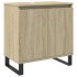 Set de muebles de baño 3 pzas madera contrachapada roble