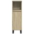Set de muebles de baño 3 pzas madera contrachapada roble