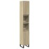Set de muebles de baño 3 pzas madera contrachapada roble