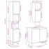 Set de muebles de baño 3 pzas madera contrachapada roble