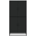 Aparador alto madera de ingeniería negro 68x35x139