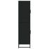 Aparador alto madera de ingeniería negro 68x35x139