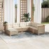 Set sofás de jardín 7 piezas y cojines ratán sintético