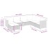 Set sofás de jardín 7 piezas y cojines ratán sintético