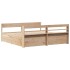 Estructura de cama sin colchón madera maciza de pino 200x200