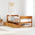 Estructura de cama sin colchón madera de pino marrón 90x200