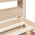 Estructura de cama sin colchón madera maciza pino 75x190