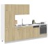 Set de muebles de cocina 7 pzas madera ingeniería roble