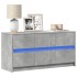 Mueble de TV LED madera ingeniería gris hormigón 100x34x50