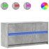 Mueble de TV LED madera ingeniería gris hormigón 100x34x50