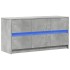 Mueble de TV LED madera ingeniería gris hormigón 100x34x50
