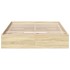 Cama con cajones madera ingeniería roble Sonoma 140x200