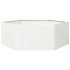 Jardinera hexagonal acero blanco 138x120x45