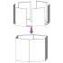 Jardinera hexagonal acero blanco 138x120x45