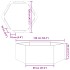 Jardinera hexagonal acero blanco 138x120x45