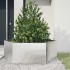 Jardinera hexagonal de acero inoxidable 138x120x45