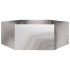 Jardinera hexagonal de acero inoxidable 138x120x45