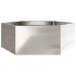 Jardinera hexagonal de acero inoxidable 138x120x45