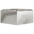Jardinera hexagonal de acero inoxidable 138x120x45