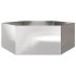 Jardinera hexagonal de acero inoxidable 138x120x45